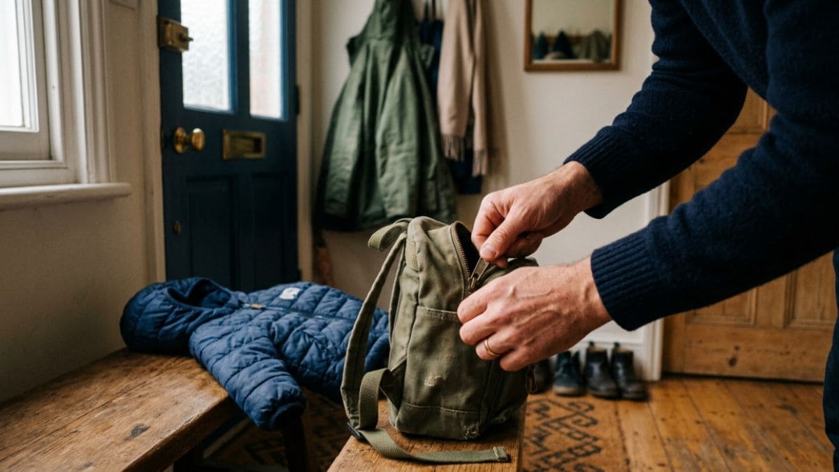 Mochila da criança pronta para a troca de casa na guarda compartilhada